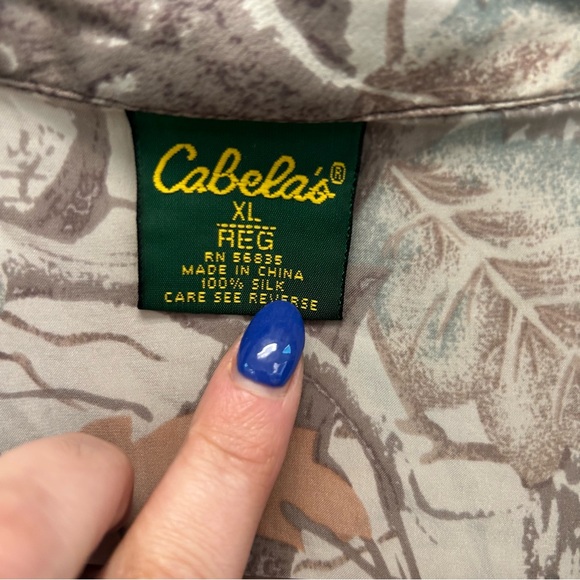 Cabelas 100% silk camouflage sleep shirt nightgown XL - Picture 3 of 8
